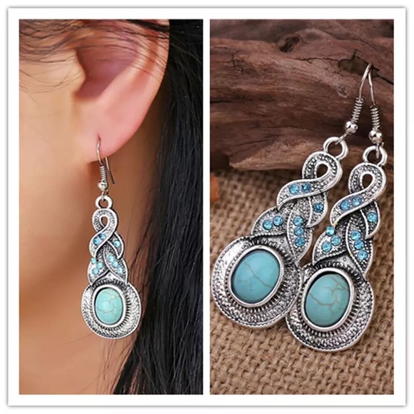 NEW Women’s turquoise earrings - Picture 2 of 4